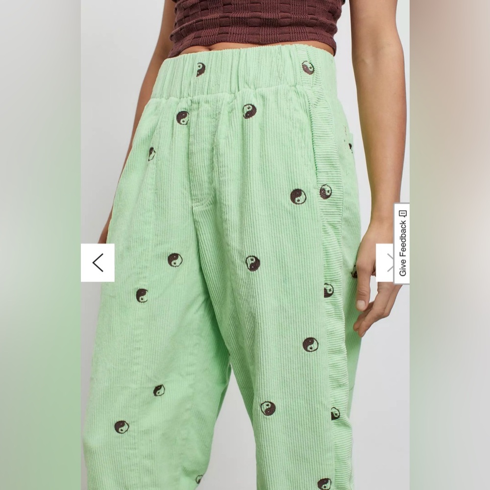 NWOT BDG Ying Yang Embroidered Mint Green Pants - Med - Picture 4 of 4